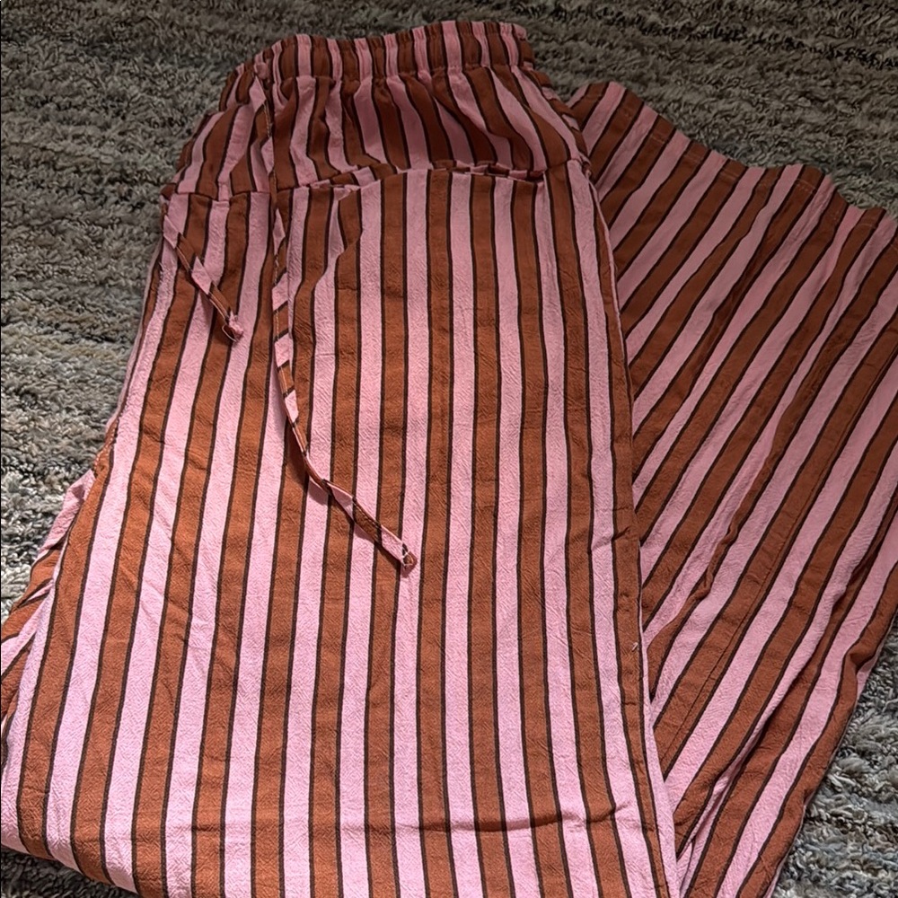 Striped Pink and Brown Pants